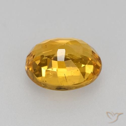 9,17 ctw natürlicher Tiefes Goldorange Saphir, Oval, VVS-VS