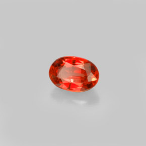 0,71 ctw natürlicher orangefarbener Saphir, Oval Schliff, VS