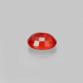 0,71 ctw natürlicher orangefarbener Saphir, Oval Schliff, VS