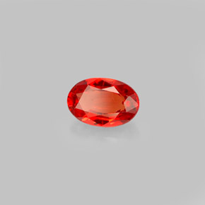 0,68 ctw natürlicher orangefarbener Saphir, Oval Schliff, VVS
