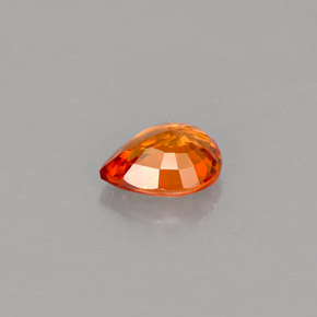 0,73 ctw natürlicher orangefarbener Saphir, Birnenform, VVS