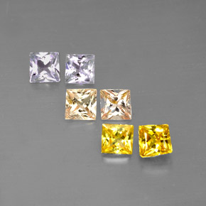  ct natürliche mehrfarbiger Saphir-Edelsteine, Quadrat, VVS-VS