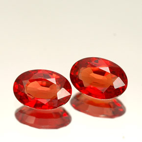  ct natürliche orangefarbener Saphir-Edelsteine, Oval Schliff, VVS