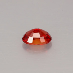 0,62 ctw natürlicher orangefarbener Saphir, Oval Schliff, VS