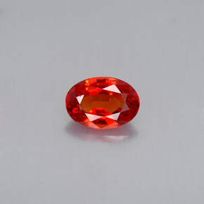 0,53 ctw natürlicher orangefarbener Saphir, Oval Schliff, VVS-VS