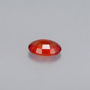 0,53 ctw natürlicher orangefarbener Saphir, Oval Schliff, VVS-VS