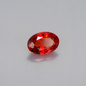 0,61 ctw natürlicher orangefarbener Saphir, Oval Schliff, VVS