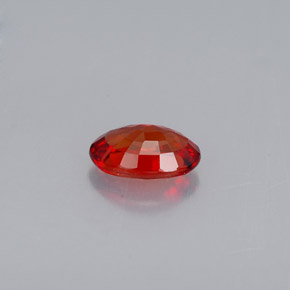 0,61 ctw natürlicher orangefarbener Saphir, Oval Schliff, VVS
