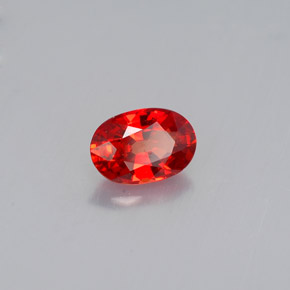 0,60 ctw natürlicher orangefarbener Saphir, Oval Schliff, VVS