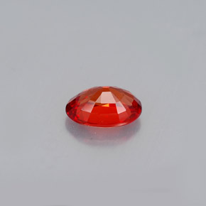 0,60 ctw natürlicher orangefarbener Saphir, Oval Schliff, VVS