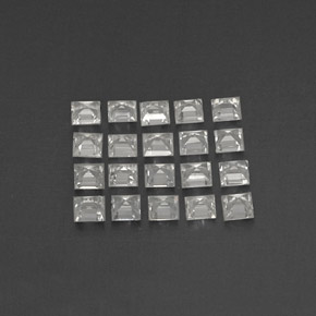  ct natürliche weißer Saphir-Edelsteine, Quadrat, VVS