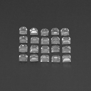  ct natürliche weißer Saphir-Edelsteine, Quadrat, VVS