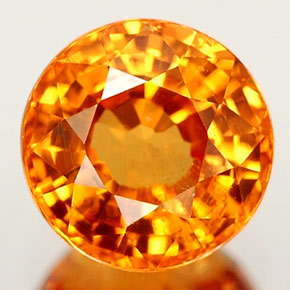 0,98 ctw natürlicher orangefarbener Saphir, Rundschliff, VS