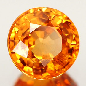 0,98 ctw natürlicher orangefarbener Saphir, Rundschliff, VS