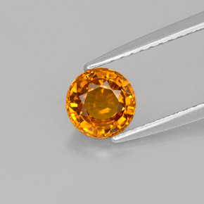 1,11 ctw natürlicher orangefarbener Saphir, Rundschliff, VS