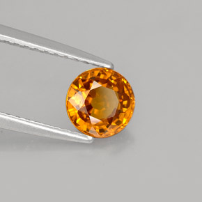 1,11 ctw natürlicher orangefarbener Saphir, Rundschliff, VS