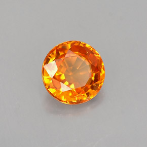 1,13 ctw natürlicher orangefarbener Saphir, Rundschliff, VVS-VS