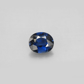 0,89 ctw natürlicher blauer Saphir, Oval Schliff, VVS