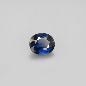 0,89 ctw natürlicher blauer Saphir, Oval Schliff, VVS