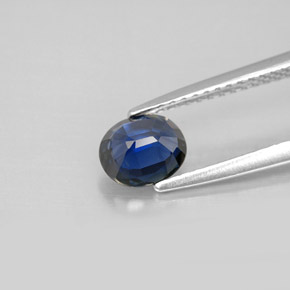 0,89 ctw natürlicher blauer Saphir, Oval Schliff, VVS