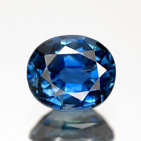 0,65 ctw natürlicher blauer Saphir, Oval Schliff, VVS