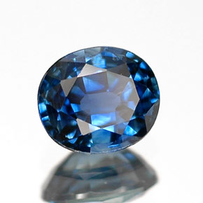 0,65 ctw natürlicher blauer Saphir, Oval Schliff, VVS