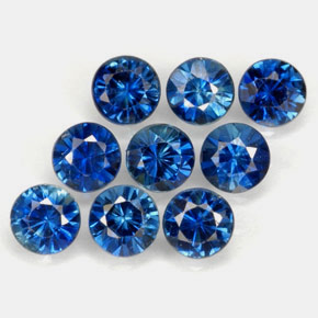  ct natürliche blauer Saphir-Edelsteine, Rundschliff, VVS-VS