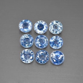  ct natürliche blauer Saphir-Edelsteine, Rundschliff, VVS-VS