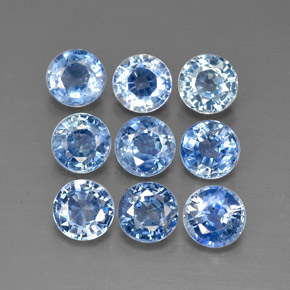  ct natürliche blauer Saphir-Edelsteine, Rundschliff, VVS-VS