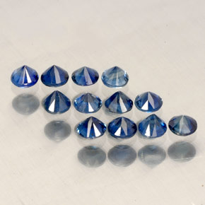  ct natürliche blauer Saphir-Edelsteine, Rundschliff, VVS-VS