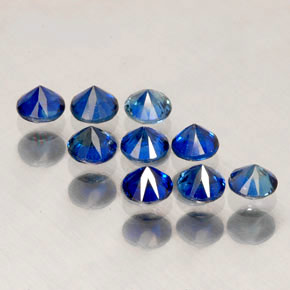  ct natürliche blauer Saphir-Edelsteine, Rundschliff, VVS-VS