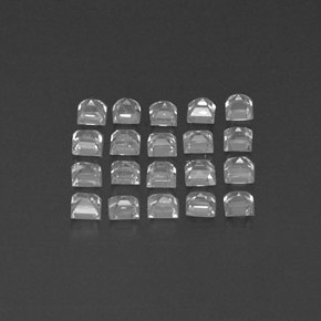  ct natürliche weißer Saphir-Edelsteine, Quadrat, VVS