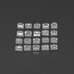  ct natürliche weißer Saphir-Edelsteine, Quadrat, VVS