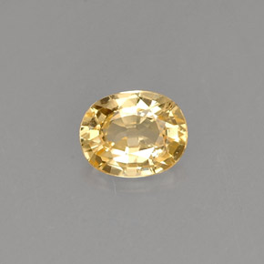 0,44 ctw natürlicher gelber Saphir, Oval Schliff, VVS
