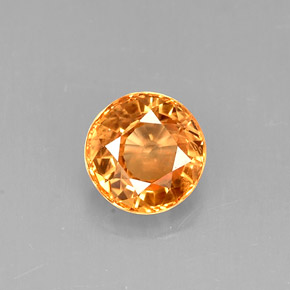 1,12 ctw natürlicher orangefarbener Saphir, Rundschliff, VS