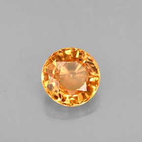 1,12 ctw natürlicher orangefarbener Saphir, Rundschliff, VS