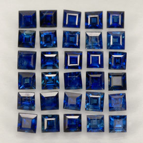  ct natürliche blauer Saphir-Edelsteine, Quadrat, VVS-VS