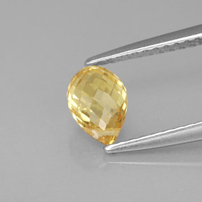 1,22 ctw natürlicher gelber Saphir, Briolette, VS