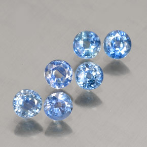  ct natürliche blauer Saphir-Edelsteine, Rundschliff, VVS-VS
