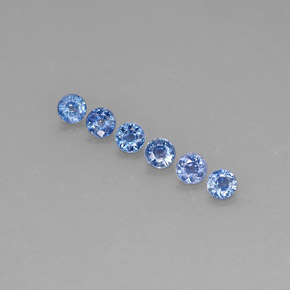 ct natürliche blauer Saphir-Edelsteine, Rundschliff, VVS-VS