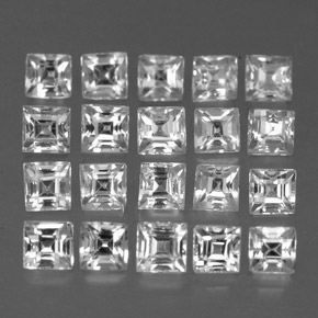  ct natürliche weißer Saphir-Edelsteine, Quadrat, VVS-VS