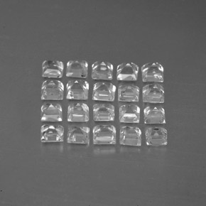  ct natürliche weißer Saphir-Edelsteine, Quadrat, VVS-VS