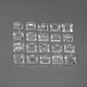  ct natürliche weißer Saphir-Edelsteine, Quadrat, VVS-VS