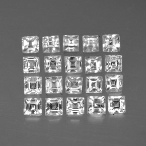  ct natürliche weißer Saphir-Edelsteine, Quadrat, VVS-VS