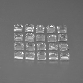  ct natürliche weißer Saphir-Edelsteine, Quadrat, VVS-VS
