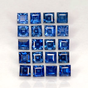  ct natürliche blauer Saphir-Edelsteine, Quadrat, VVS-VS