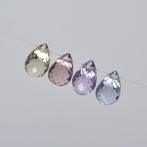 2,61 ct natürliche mehrfarbiger Saphir-Edelsteine, Briolette, VVS-VS