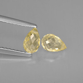  ct natürliche gelber Saphir-Edelsteine, Briolette, VVS-VS