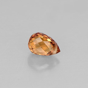 0,89 ctw natürlicher orangefarbener Saphir, Briolette, VVS-VS