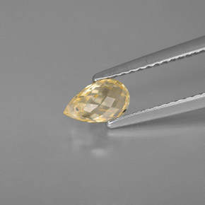 1,07 ctw natürlicher gelber Saphir, Briolette, VS